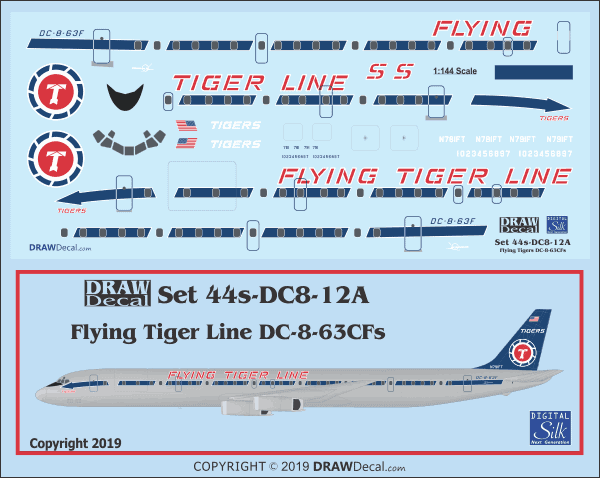 Flying Tiger Line DC-8-63CF decal.