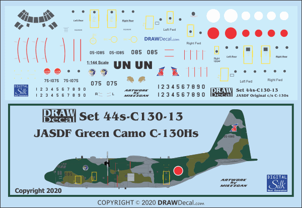 Decal for the green camo scheme for JASDF C-130Hs.