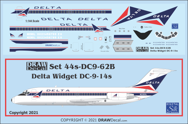 Delta Air Lines Widget DC-9-14s