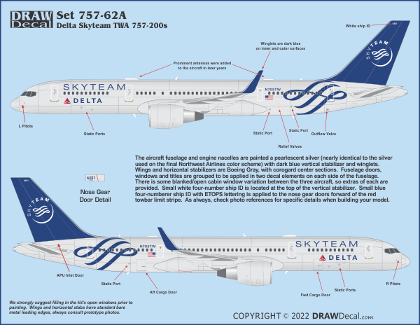 Delta Air Lines Skyteam 757s - ex TWA Aircraft - Image 2