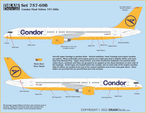 Condor 757-200s, Yellow Belly - Image 2