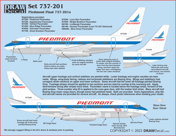 Piedmont Final Scheme 737-201s - Image 2