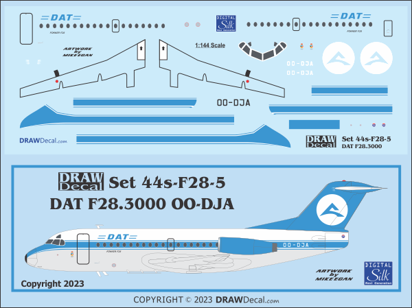 DAT F28.3000 OO-DJA