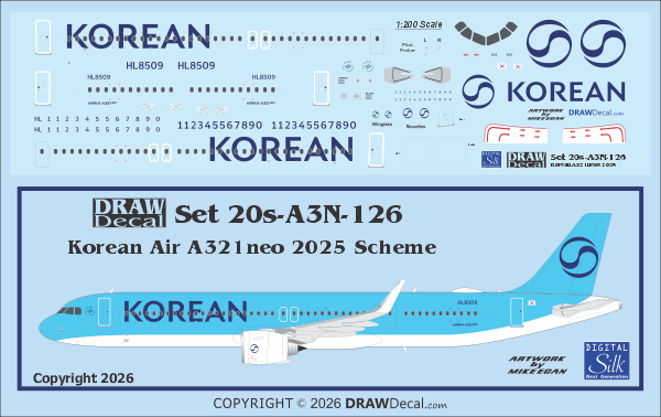 Korean Air A321neo 2025 Scheme - Image 3